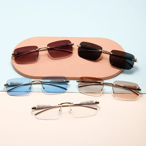 Damen stilvolle rechteckige Sonnenbrille