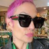Damen oversized Sonnenbrille mit modischem Rahmen und UV-Schutz