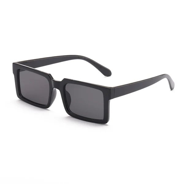 Damen modische rechteckige Sonnenbrille mit gelben Gläsern