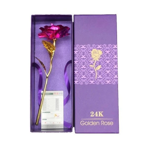 24K Folienbeschichtet Roségold Rose