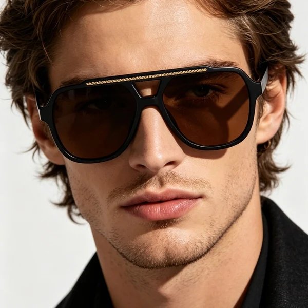Damen Designer-Sonnenbrille mit extravagantem Muster und schützendem UV-Schutz