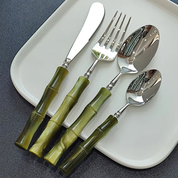 Zen Green Bamboo Besteckset