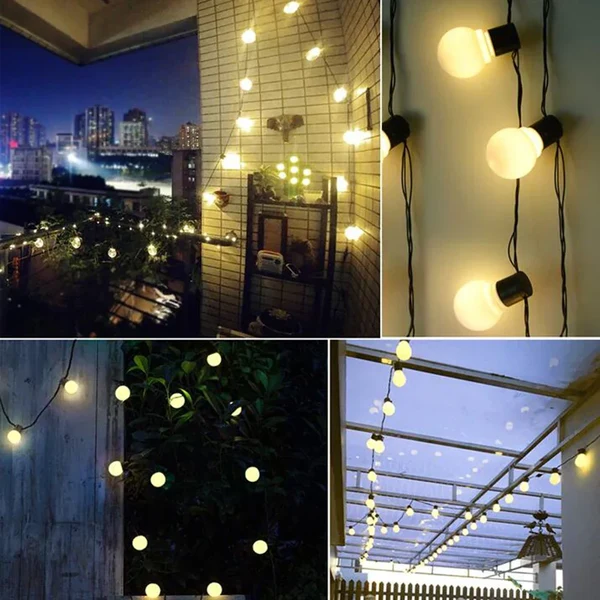 Outdoor Lichterkette - Dekorative LED-Beleuchtung für Garten und Terrasse