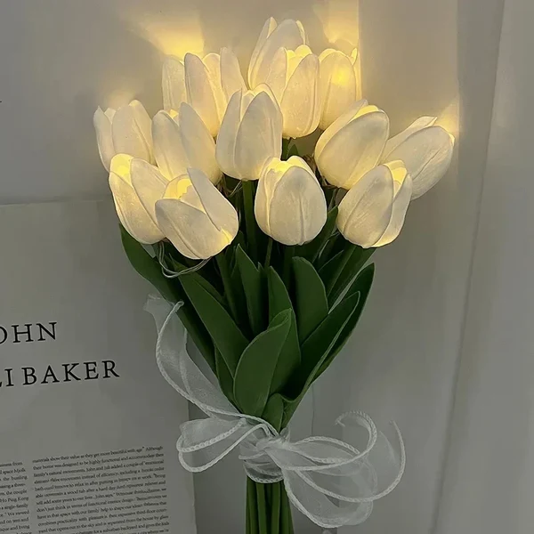 TulipGlow - Tragbare LED Tulpen-Nachtlicht Schüssel