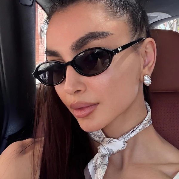 Damen modische Sonnenbrille mit ovalem Rahmen und UV-Schutz