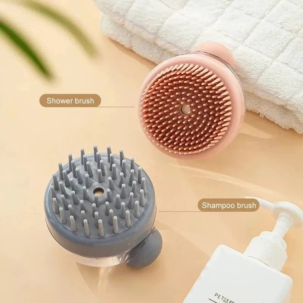1pc Haustier-Badekborste Weiche Silikon Mit Shampoo-Spender Sanfte Massage Für Pflege Und Reinigung Von Fell Und Haar Hover Image
